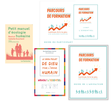Mosaico de guías y manuales educativos en francés sobre ecología humana y formación, incluyendo títulos como Petit manuel d’écologie humaine y Parcours de formation Mosaico de guías y manuales educativos en francés sobre ecología humana y formación, incluyendo títulos como Petit manuel d'écologie humaine y Parcours de formation