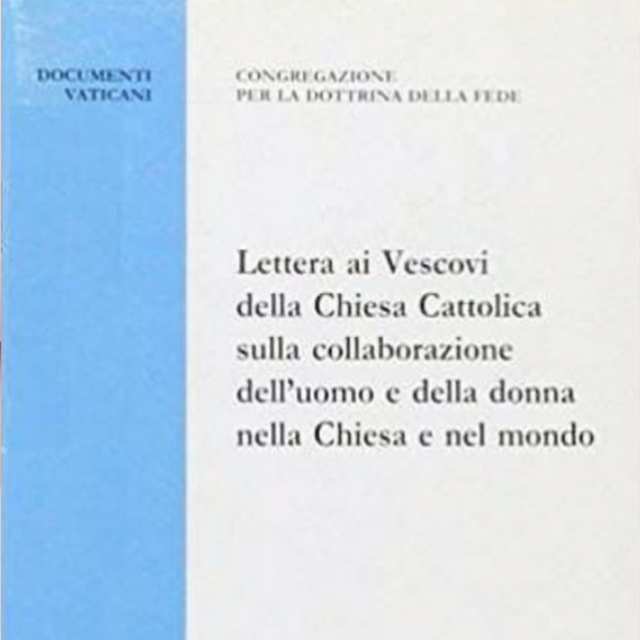 Portada del documento "Lettera ai Vescovi della Chiesa Cattolica sulla collaborazione dell'uomo e della donna nella Chiesa e nel mondo" de la Congregación para la Doctrina de la Fe