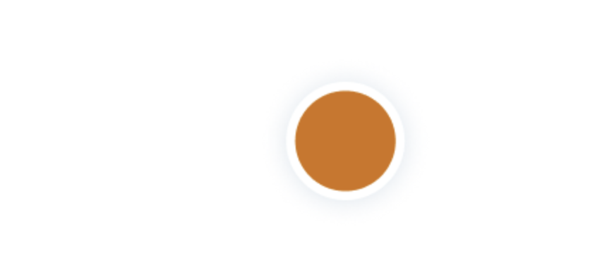 Icono gráfico de un círculo naranja con borde blanco sobre un fondo transparente Icono gráfico de un círculo naranja con borde blanco sobre un fondo transparente