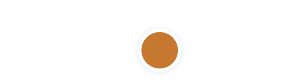 Icono gráfico de un círculo naranja con borde blanco sobre un fondo transparente